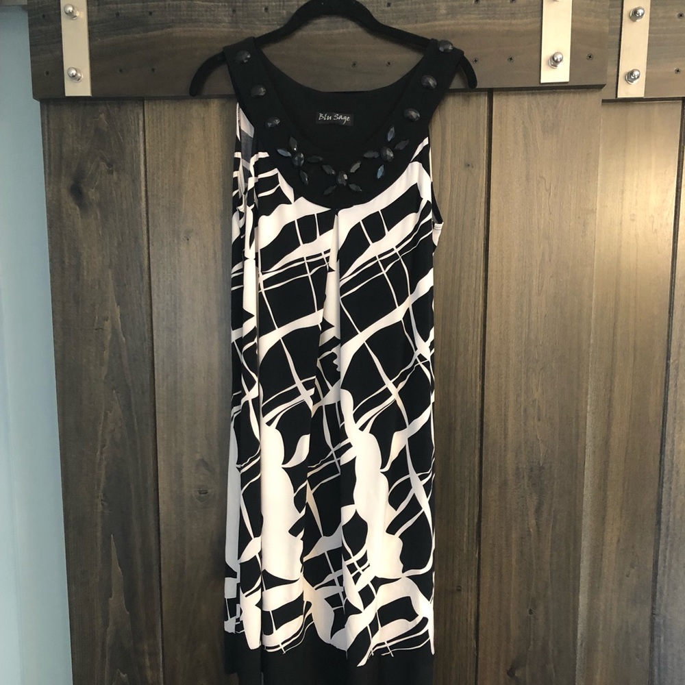 Blu Sage Black and White Dress